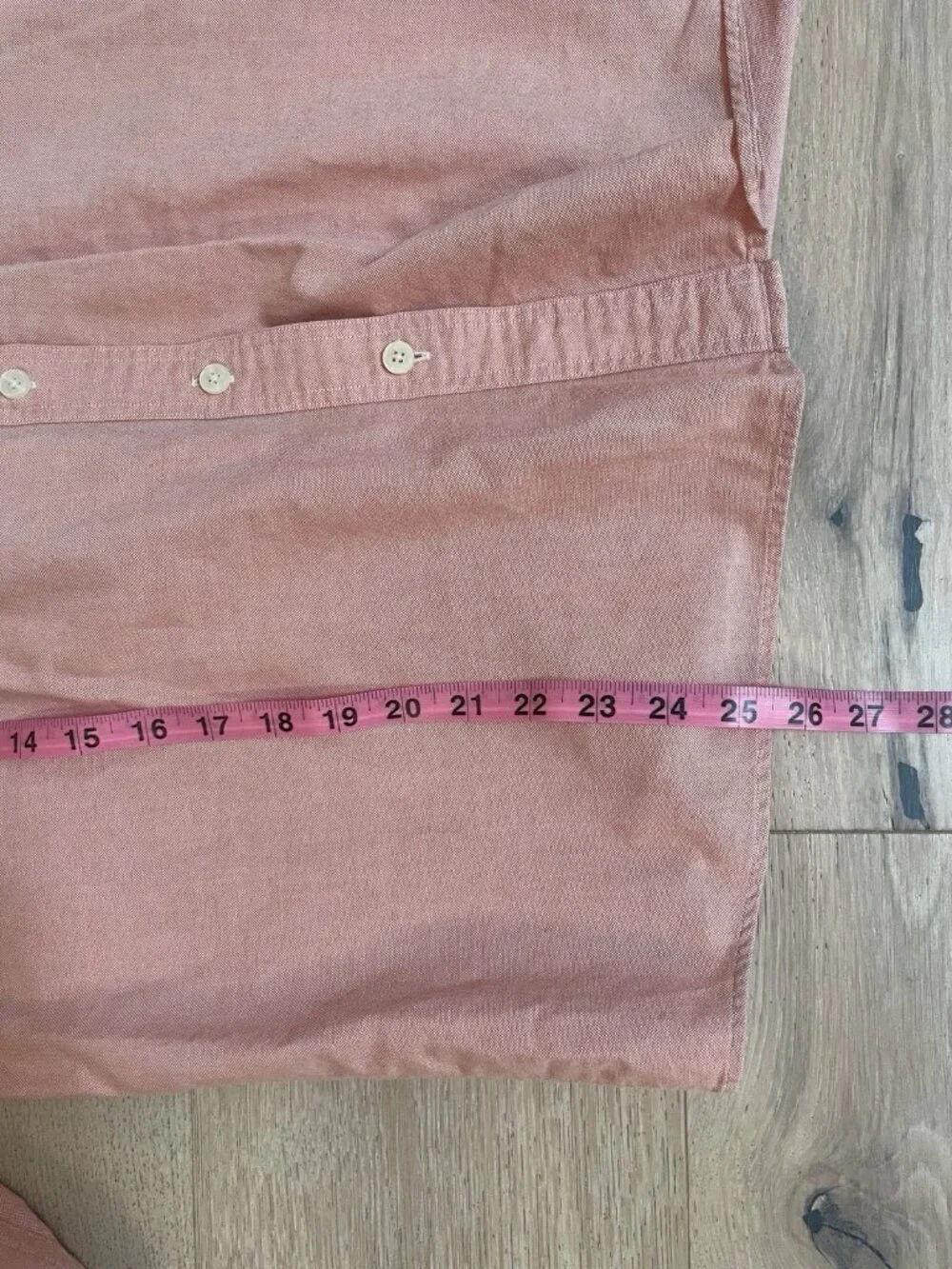 L.L. Bean Cotton Button Down Shirt Coral Oxford Office Coastal Classic Preppy, M